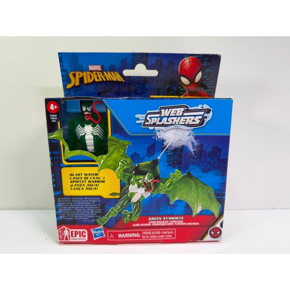Marvel Venom Spider-Man Web Splashers 4” Green Symbiote Action Figure